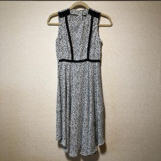 エイチアンドエム(H&M)の新品H&Mモノトーンレオパードワンピース◆ノースリーブヒョウ柄シフォン(ロングワンピース/マキシワンピース)