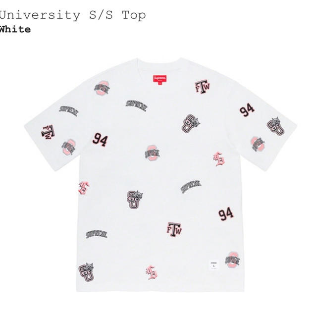 【最終値下げ】Supreme University S/S Top  SサイズTシャツ/カットソー(半袖/袖なし)