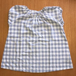 ムジルシリョウヒン(MUJI (無印良品))のむくむく様☆無印良品　女の子 チェック トップス ブルー 140(その他)