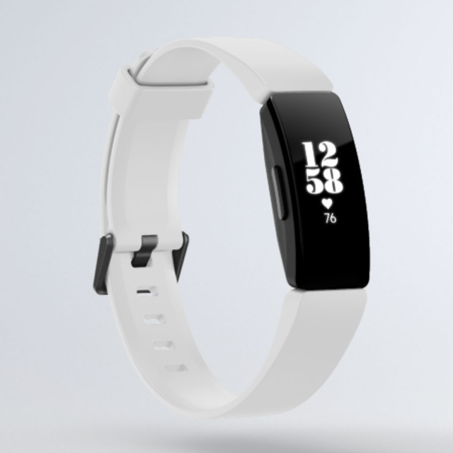 新品未開封)Fitbit Inspire HR ホワイト/ブラック | www