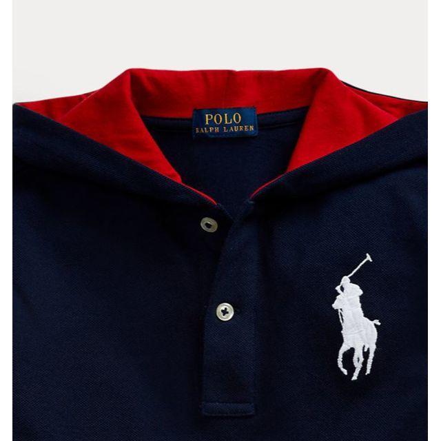 Ralph Lauren(ラルフローレン)の☆新品☆120 ラルフローレン コットンフードTシャツ ネイビー 5725 キッズ/ベビー/マタニティのキッズ服男の子用(90cm~)(Tシャツ/カットソー)の商品写真