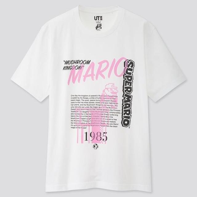 UNIQLO(ユニクロ)のUNIQLO スーパーマリオ 35周年 ピンクロゴ 半袖Tシャツ 3XL メンズのトップス(Tシャツ/カットソー(半袖/袖なし))の商品写真