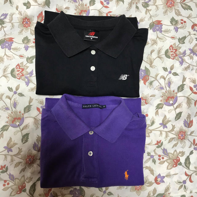 POLO RALPH LAUREN(ポロラルフローレン)の半袖ポロシャツ 2枚 ☆ ラルフローレン & ニューバランス レディス M レディースのトップス(ポロシャツ)の商品写真