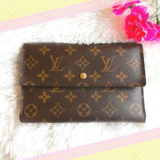 ルイヴィトン(LOUIS VUITTON)の【美品♡】ルイヴィトン　長財布　モノグラム　三つ折り(財布)