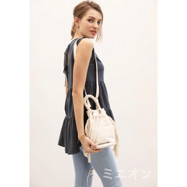 バッグALEXIASTAM Side Fringe Draw String Bag