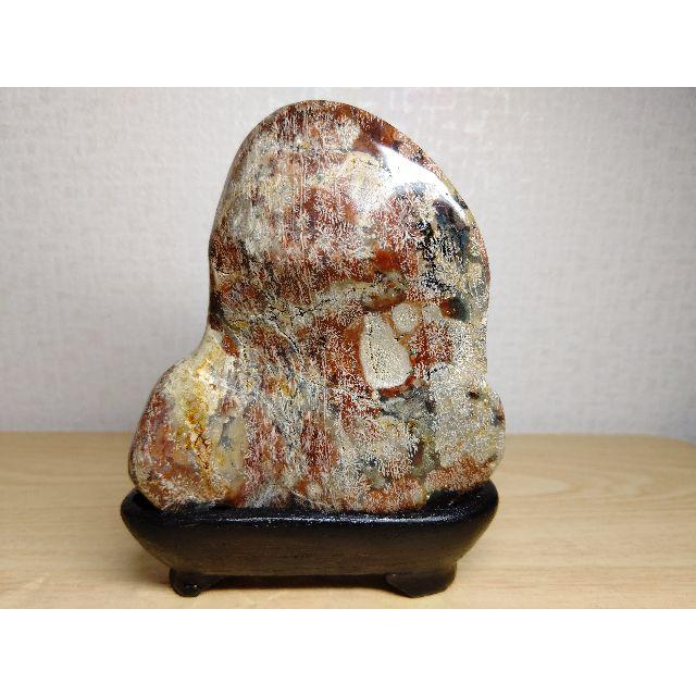 キナリ・ベージュ-津軽・花紋石 965g 錦石• 碧玉 ジャスパー 原石 鑑賞 ...
