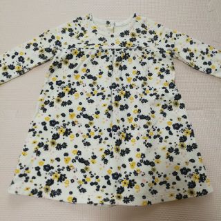 プチバトー(PETIT BATEAU)のsale! 【美品】プチバトー　ワンピース　花柄　18M(ワンピース)