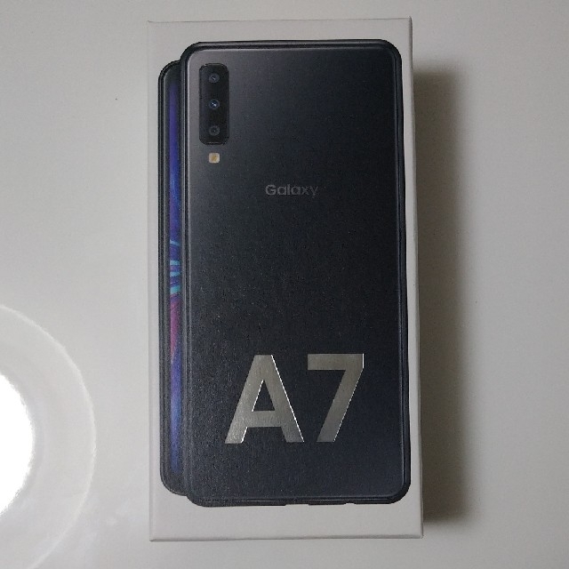 スマートフォン/携帯電話新品未開封 Galaxy A7 Black 購入証明書あり