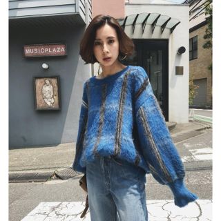 アメリヴィンテージ(Ameri VINTAGE)の最終お値下げ☆AMERI MOHAIR STRANGE CHECK KNIT(ニット/セーター)