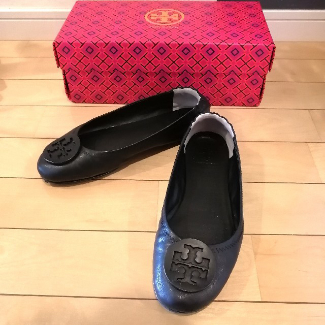 Tory Burch(トリーバーチ)のTory Burch　バレエシューズ　ブラック　24㎝ レディースの靴/シューズ(バレエシューズ)の商品写真