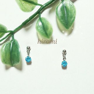 No.346 アクアブルーシルバーピアス(ピアス)