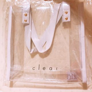 クリア(clear)の新品未開封　clear クリアバック　ホワイト(トートバッグ)