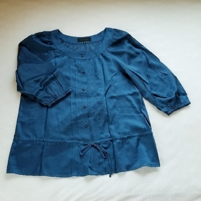 UNTITLED(アンタイトル)のアンタイトル　7分袖シャツ　ブルー　2　Mサイズ レディースのトップス(シャツ/ブラウス(長袖/七分))の商品写真