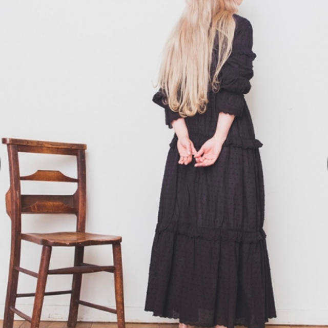 36【新品】madder madder ドットロングドレス ワンピース 黒 | www