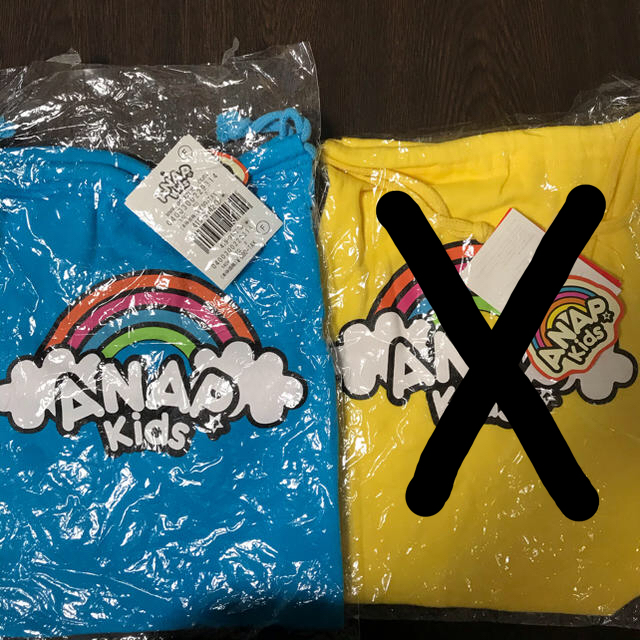 ANAP Kids(アナップキッズ)のANAP Kids 巾着袋　ブルー キッズ/ベビー/マタニティのこども用バッグ(その他)の商品写真