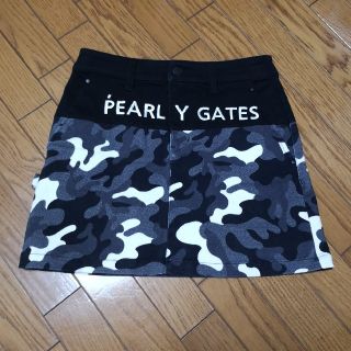 パーリーゲイツ(PEARLY GATES)のパーリーゲイツ　人気　カモ柄　スカート　00　ブラック(ウエア)