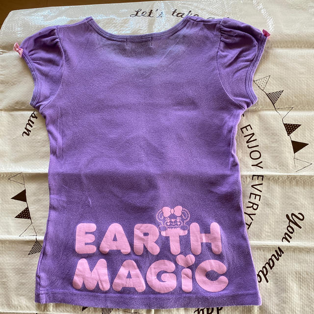 EARTHMAGIC(アースマジック)のアースマジック　Ｔシャツ　サイズ１４０　パープル キッズ/ベビー/マタニティのキッズ服女の子用(90cm~)(Tシャツ/カットソー)の商品写真