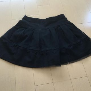 チュール付きフレアスカートパンツ(ミニスカート)