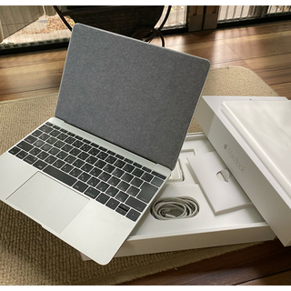 マック(Mac (Apple))のMacBook 12インチ　2016 シルバー　超美品　Office装着(ノートPC)