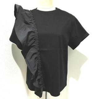 ルシェルブルー(LE CIEL BLEU)のLE CIEL BLEU ルシェルブルー　Tシャツ　トップス　ブラック　フリル(Tシャツ(半袖/袖なし))