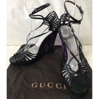 グッチ(Gucci)の新品未使用⭐︎GUCCI・グッチ★アンクルストラップ パンプス(39C)(サンダル)