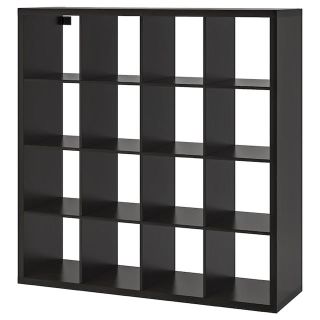 イケア(IKEA)のイケア カラックス 4X4 ダークブラウン 本棚(棚/ラック/タンス)