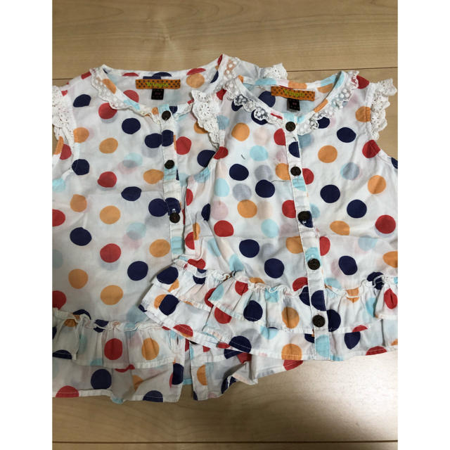 ノースリーブ 姉妹お揃い チェニック キッズ/ベビー/マタニティのキッズ服男の子用(90cm~)(Tシャツ/カットソー)の商品写真