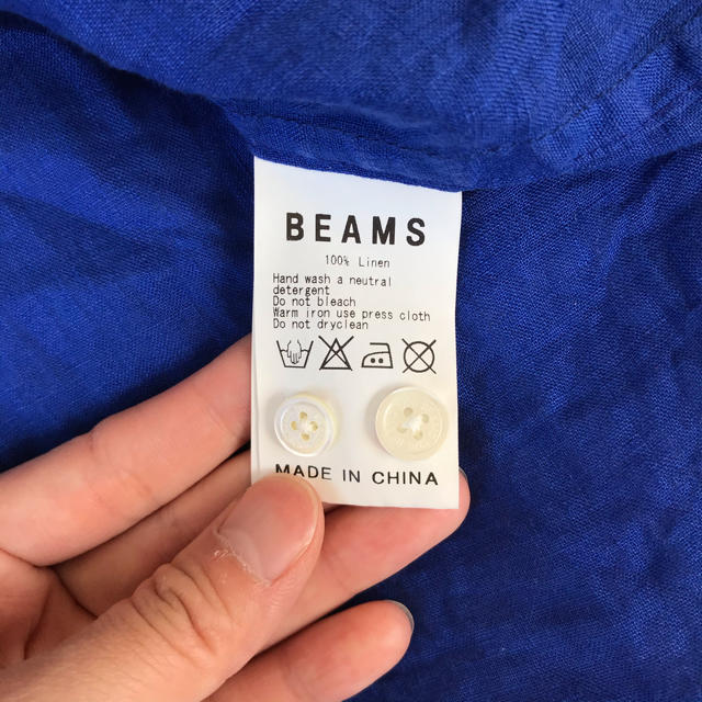 BEAMS(ビームス)の100%リネン　beams シャツ レディースのトップス(シャツ/ブラウス(長袖/七分))の商品写真