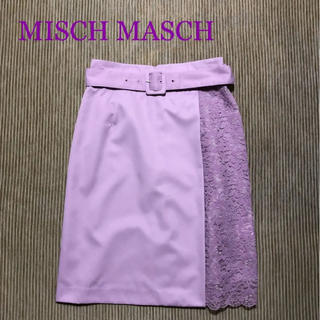 ミッシュマッシュ(MISCH MASCH)のミッシュマッシュ　レース切替ラップ風タイトスカート(ひざ丈スカート)