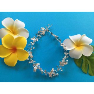 【美品】小枝 ヘアアクセサリー ヘッドドレス ウェディング (カチューシャ)
