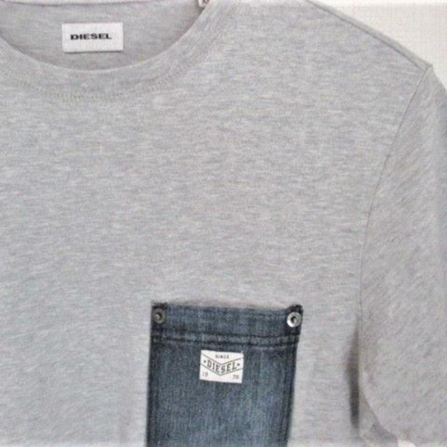 DIESEL(ディーゼル)の☆DIESEL ディーゼル デニムポケット Tシャツ 半袖/メンズ/XS☆グレー メンズのトップス(Tシャツ/カットソー(半袖/袖なし))の商品写真