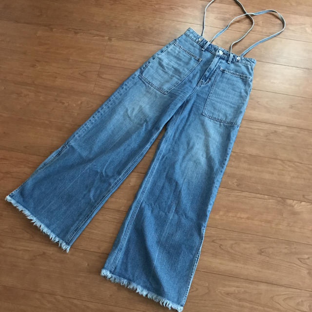 MOUSSY 完売品 STRAP WIDE DENIM ストラップワイドデニム