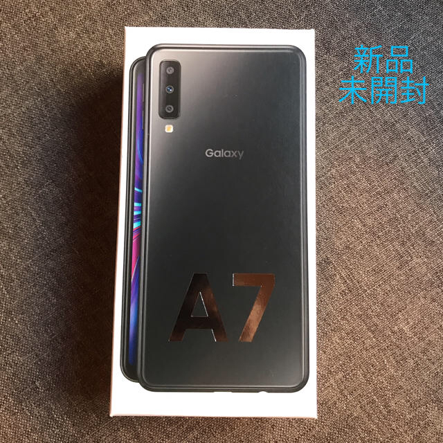 Galaxy A7 (SIMフリー)ブラック 新品未開封 購入証明書付き ...