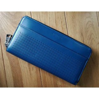 COACH - 【未使用】コーチ 長財布 パンチングレザー ブルーの通販
