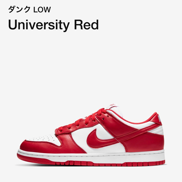 NIKE(ナイキ)のNIKE DUNK LOW SP UNIVERSITY RED レディースの靴/シューズ(スニーカー)の商品写真