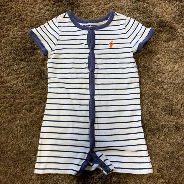 POLO RALPH LAUREN(ポロラルフローレン)の値下げ　ラルフローレン　半袖ロンパース キッズ/ベビー/マタニティのベビー服(~85cm)(ロンパース)の商品写真