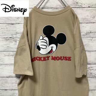 ディズニー(Disney)の[一点物][Disney]両面ビッグプリント　ビッグサイズ　ベージュ(Tシャツ/カットソー(半袖/袖なし))