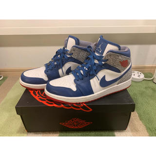 Nike Jordan 1 mid true blue 26(スニーカー)