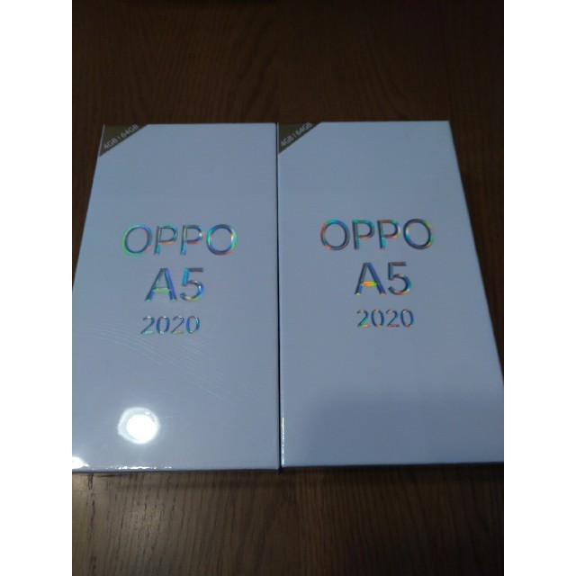 【送料無料】新品　OPPO A5 2020　ブルー　グリーン　一括購入済スマホ/家電/カメラ