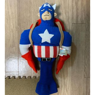 マーベル(MARVEL)の【美品】キャプテンアメリカ ゴルフ ドライバー ヘッドカバー460cc対応(その他)