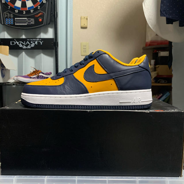 スニーカーNIKE AIR FORCE 1 ID BY YOU ネイビー　エアフォース