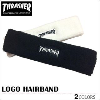 スラッシャー(THRASHER)のTHRASHER スラッシャー　ヘアバンド　ブラック　新品 未使用(キャップ)