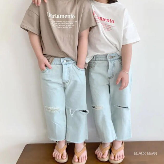 新品　mom blackbean letter t レターt 韓国子供服 レディースのトップス(Tシャツ(半袖/袖なし))の商品写真