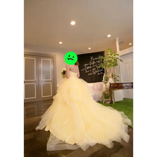 yns wedding カラードレス　レモンイエロー(ウェディングドレス)
