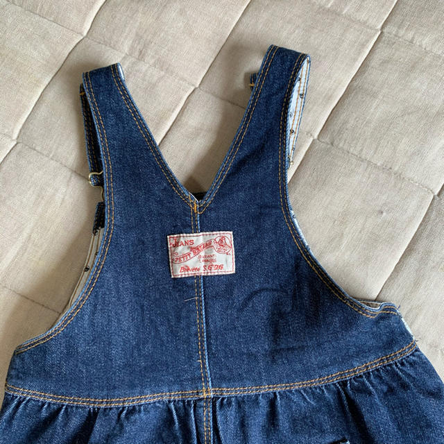 PETIT BATEAU(プチバトー)のプチバトー   デニムジャンパースカート36m95cm キッズ/ベビー/マタニティのキッズ服女の子用(90cm~)(スカート)の商品写真