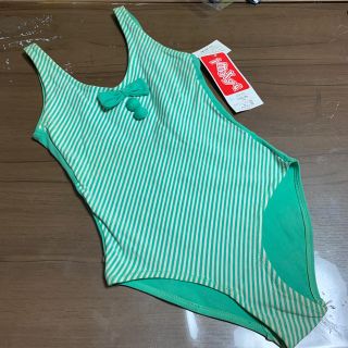 新品未使用♡女の子♡水着♡160サイズ♡日本製♡レトロ♡ボーダー♡パステルカラー(水着)