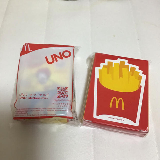 マクドナルド(マクドナルド)のマクドナルド景品　トランプ　ウノ エンタメ/ホビーのテーブルゲーム/ホビー(トランプ/UNO)の商品写真