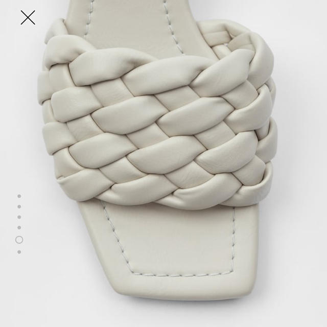 ZARA 編み込みハイヒールサンダル 38 - サンダル 【新品未使用 完売商品】2020SS ZARAサンダル ザラ編み込みエクリュ
