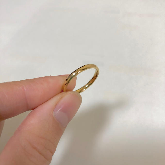 IENA(イエナ)のアレルギー対応！ステンレス製　ゴールドリング　指輪　ピンキーリング レディースのアクセサリー(リング(指輪))の商品写真