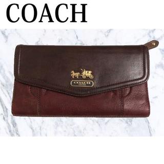 コーチ(COACH)のCOACHバイカラー　ブラウン×ピンク(財布)
